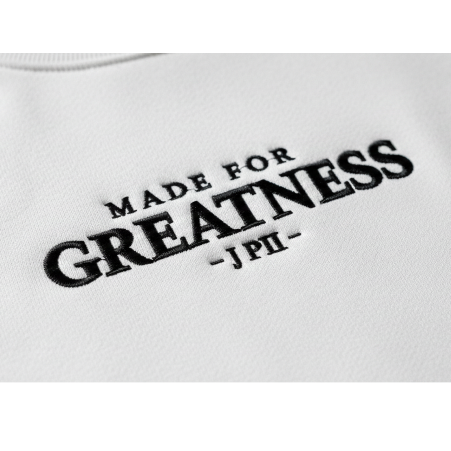 PREORDER: Made For Greatness Double Zipper Crew Neck Pullover Black