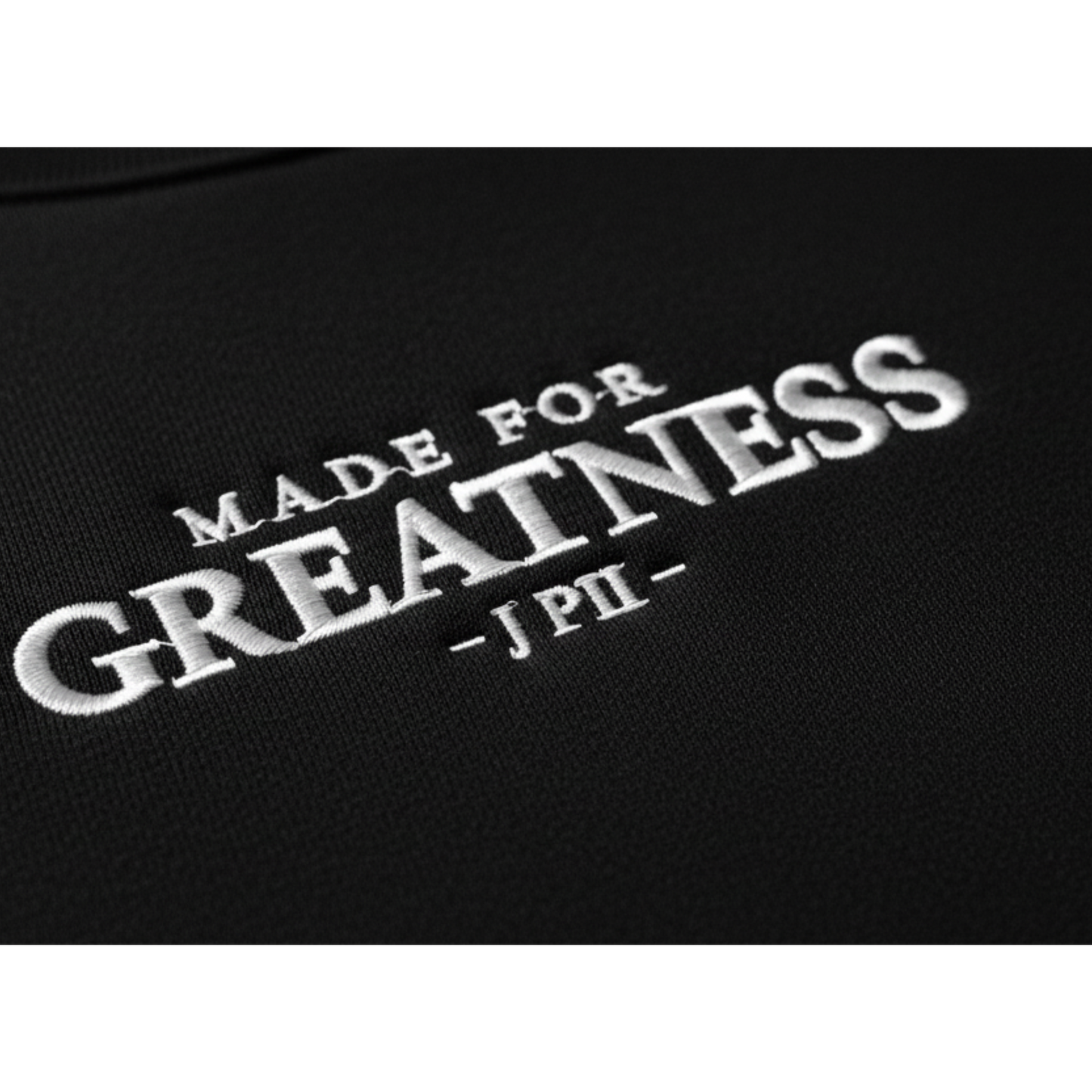 PREORDER: Made For Greatness Double Zipper Crew Neck Pullover Black