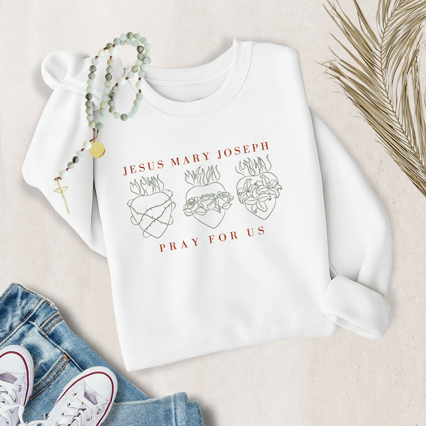 Jesus Mary Joseph Crew Neck Pullover Benedict Black