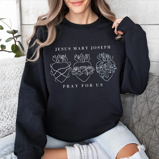 Jesus Mary Joseph Crew Neck Pullover Benedict Black