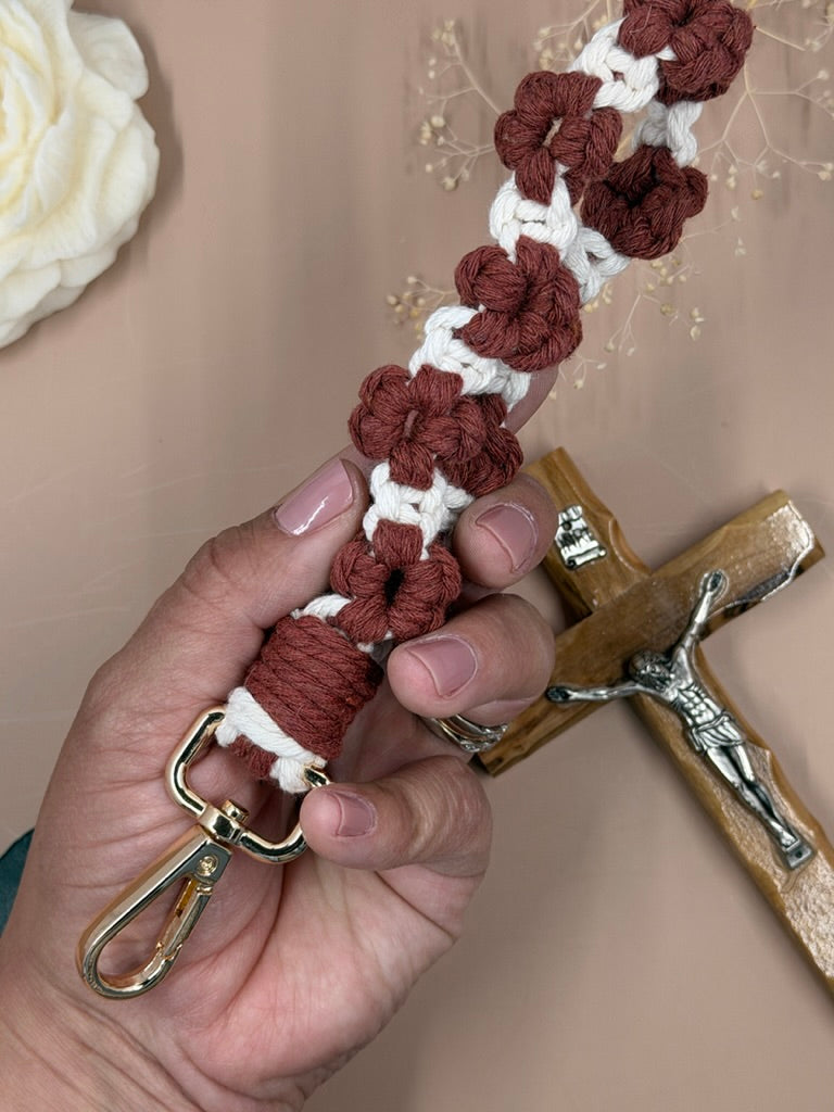 Macrame Decade Rosary Wristlet