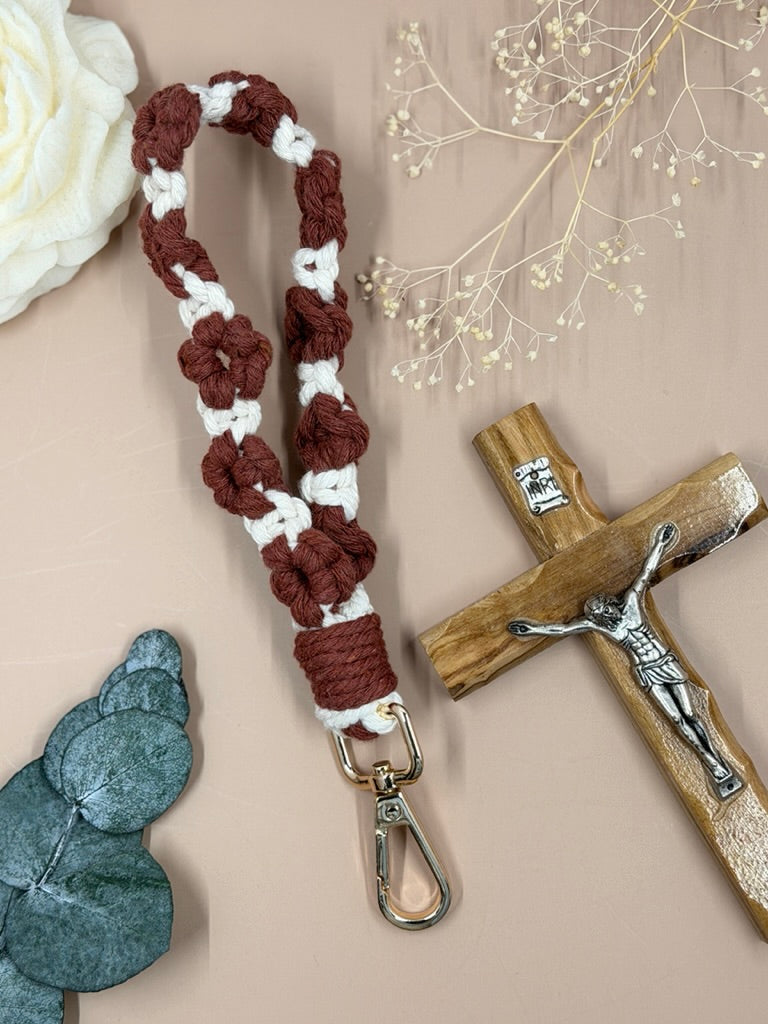 Macrame Decade Rosary Wristlet