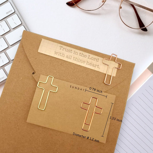 Cross Paper clip Catholic christian paper clip stationary for Catholic Mom gift christian mom gift