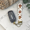 Catholic Wristlet Keychain for Women Faith Keychain Lanyard Catholic Gift for Mom Teacher Handmade Canvas Key Fob Religious Accessories