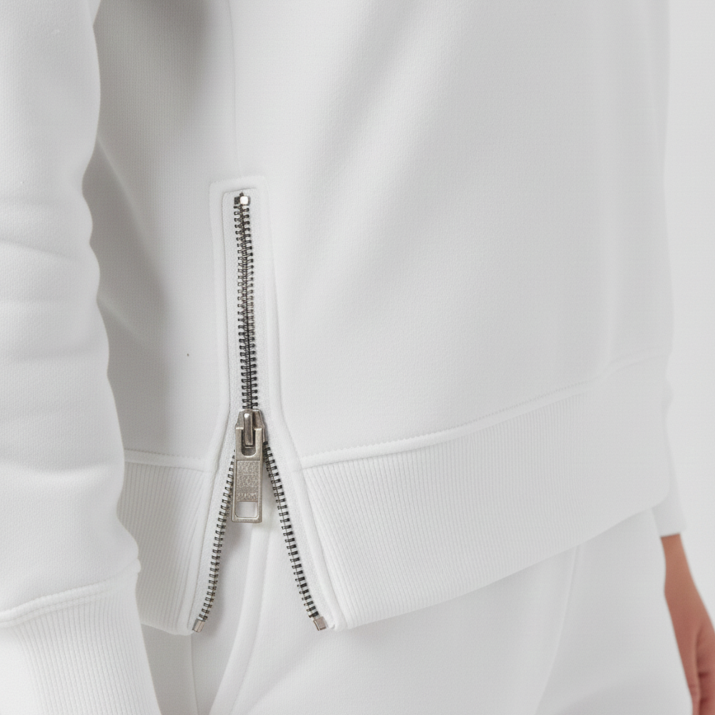 PREORDER: Made For Greatness Double Zipper Crew Neck Pullover Black